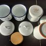 USED Enamel Tea, coffee, sugar caddies / canisters bundle Image 3