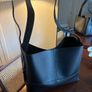 Primark Penneys black faux leather bag fits laptop Image 2