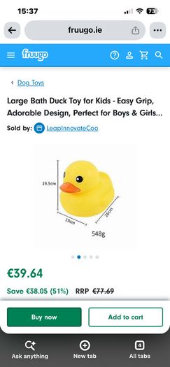 Giant rubber duck Toy