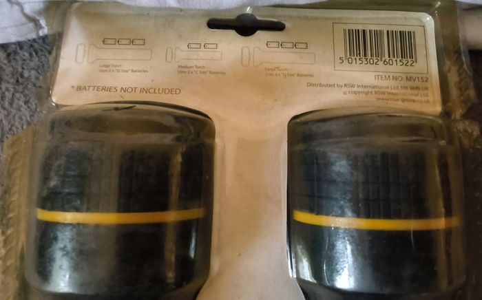 pack of three new in the packaging torches
