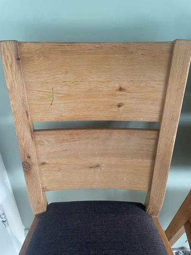 4 solid oak chairs