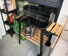 Charcoal BBQ Grill with Wheels + BBQ Accessories - Used Once