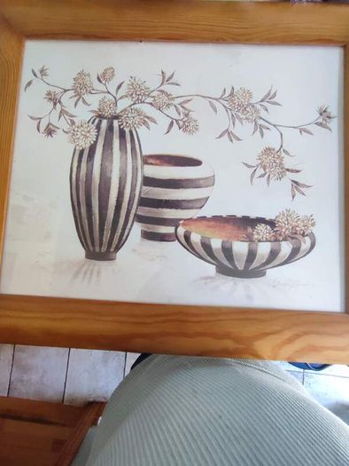 Lovely Framed Still Life Print  By Claudia Ancilotti.