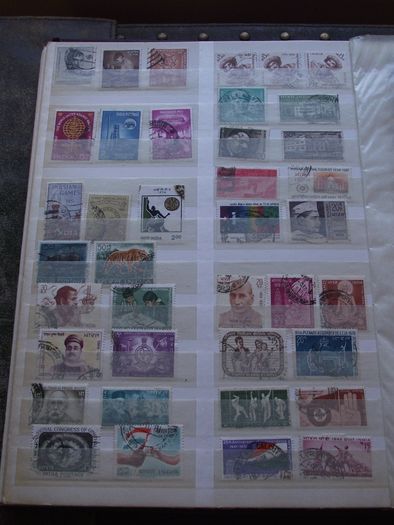 A big collection of Stamps from India, presented in the stock book
