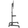 Adjustable TV Trolley with Shelf TV Bracket on Wheels Image 6