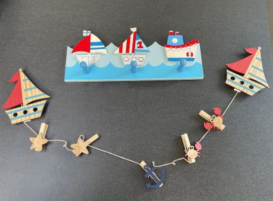 Childrens Wall Hooks & Artwork Display Set