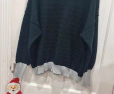 Vince Camuto Oversized Black Metallic Tipped Sweater Size L