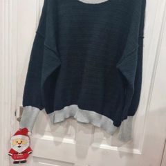 Vince Camuto Oversized Black Metallic Tipped Sweater Size L