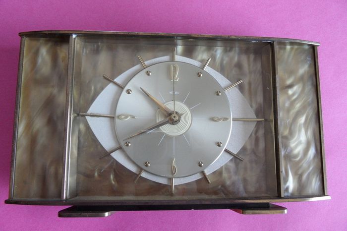 Old 1970's Clock Heavy Brass & Mother Of Pearl Finish Presented To Army  Comdi T. O' Neill Vice Captain Newlands 1973 & Its Working !