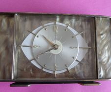 Old 1970's Clock Heavy Brass & Mother Of Pearl Finish Presented To Army  Comdi T. O' Neill Vice Captain Newlands 1973 & Its Working !