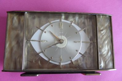 Old 1970's Clock Heavy Brass & Mother Of Pearl Finish Presented To Army  Comdi T. O' Neill Vice Captain Newlands 1973 & Its Working !