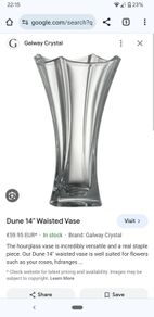 Galway crystal vase