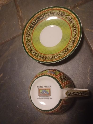 Celtic Peacock Cup & Saucer