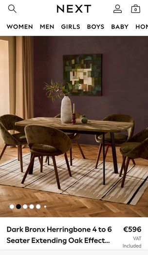 Next Bronx Herringbone Dining Table