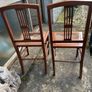 Art Deco/Nouveau Antique Caned Seat Wooden Chairs Image 4