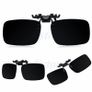 New clip on sunglasses. Yellow green Grey. Image 2