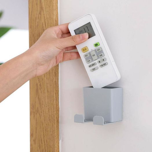 Wall Hanging Remote Controller Mobile Phone Bracket Storage Box No Hole Switch