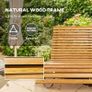 Outdoor Rocking Chair w/ Slatted Seat, Wooden Rocking Chair, 130cm x 60cm x 60cm, Teak Image 4