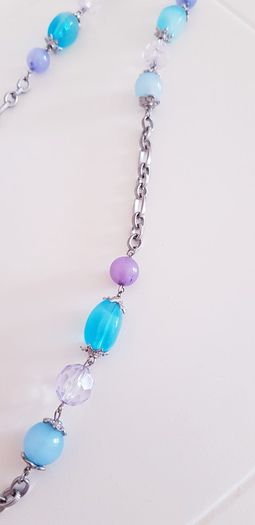 Necklace - Silver with Beads