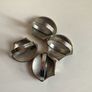Vintage Silver Tone Scallop Shell Napkin Rings Set of 4 Coastal Grandmother Seaside Table Decor Image 3