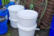 plastic barrels