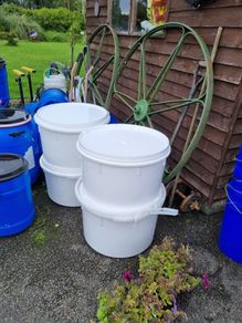 plastic barrels
