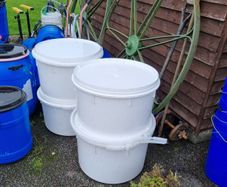 plastic barrels