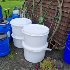 plastic barrels