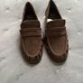 UK 7 39/40 Schuh Lewis Chocolate Brown Suede Loafer Leather style Massimo Dutti Image 2