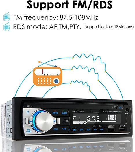 Car Radio Bluetooth Hands-free, CENXINY 4 x 65W Car Stereo Bluetooth 5.0 LCD with Clock, Support USB/AUX in FM/ MP3 / WMA/WAV/MPE Autoradio with Usb and Bluetooth No CD player (FREE POSTAGE)