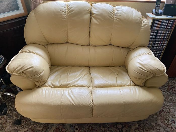 Two seater leather sofa