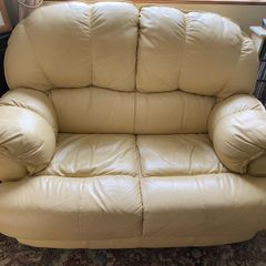 Two seater leather sofa