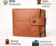 Genuine Leather Wallet Luxury Handmade RFID Secure Wallet Card Holder