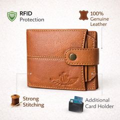 Genuine Leather Wallet Luxury Handmade RFID Secure Wallet Card Holder