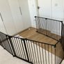 Large 8-Panel Black Metal Baby/Toddler Playpen. / Safety Gate - New Image 2