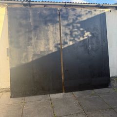 Black Steel double gates for garage