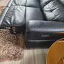 DFS Hawk 3 seater Power Recliner black leather Sofa Image 2