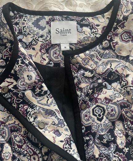 Saint Tropez Quilted Paisley Jacket Size M