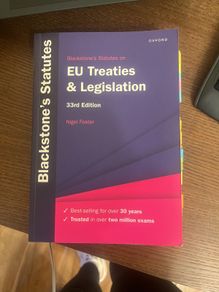 Blackstones EU treaties and Legislation