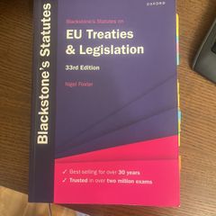 Blackstones EU treaties and Legislation