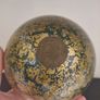South African Ostrich Egg Ornament Green and Gold Crackle Finish Image 5
