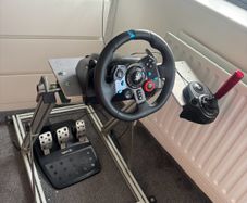 Logitech g29 , steering wheel pedals and modded shifter and wheel stand
