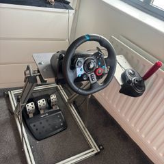 Logitech g29 , steering wheel pedals and modded shifter and wheel stand