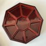 Asian Red Lacquer Wooden Jewellery Box with Mother of Pearl Inlay Image 6