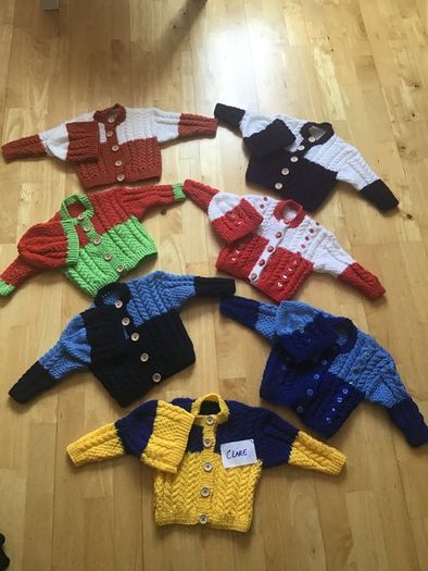 Baby cardigan and hat sets