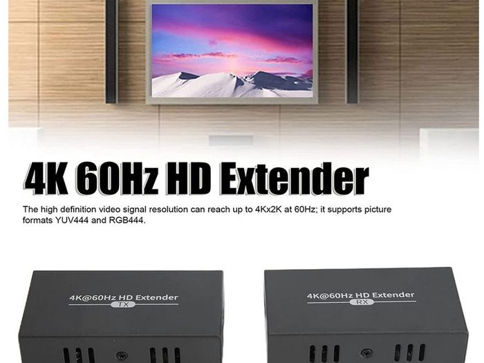 4K 60Hz HD Extenders - 2 pack with Power leads