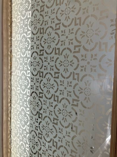 BN Vintage style etched glass for internal door
