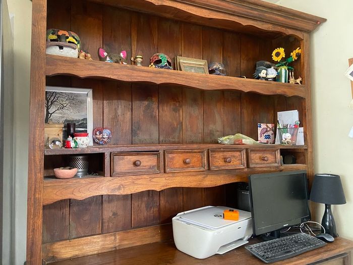 Large Vintage Solid Timber Dresser Cabinet