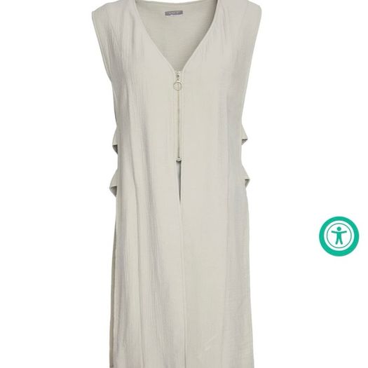Naya Crinkle Waistcoat Sleeveless Jacket