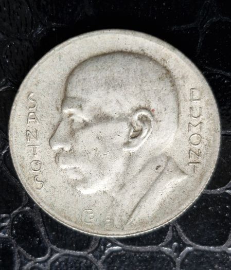 1938 Brazil  5000 Reis Santos Dumont Silver coin